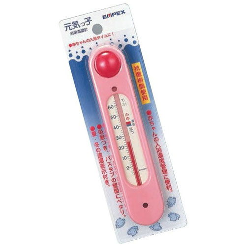 格安 元気っ子(吸盤付浮型湯温計)ピンク エンペックス TG-5103 5温度計