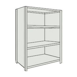 軽量棚(背板・側板付・4段)1215×465×1204mm ネオグレー トラスコ 44X-24-NG