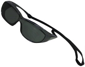 安全オーバーグラス ブラック 紐つき ブラック ※取寄品 高芝ギムネ No.2744