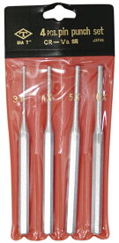 4PC ピンポンチセット 3・4・5・6mm ※取寄品 高芝ギムネ No.264