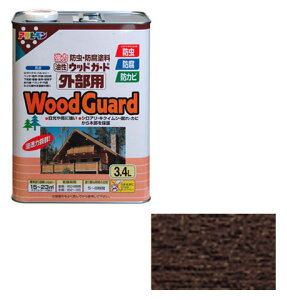 油性塗料 ウッドガード外部用 3.4L ダークオーク 取寄品 アサヒペン 530301