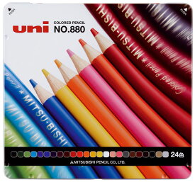 色鉛筆 880 24色 取寄品 三菱鉛筆 K88024CPN (三菱鉛筆 文房具 文具 事務用品 筆記具)
