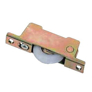 調整戸車14型 ベアリング入ジュラコン車 鉄枠(30mm・平型)(1箱・10個) ジュラコン(R) ヨコヅナ TEM-0302