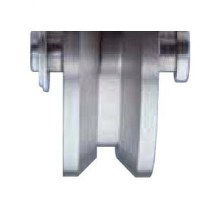 ロタ・ステンレス重量戸車 車のみ(シャフト・E形止め輪付)(60mm・V型)(1個価格) ヨコヅナ WBP-0605