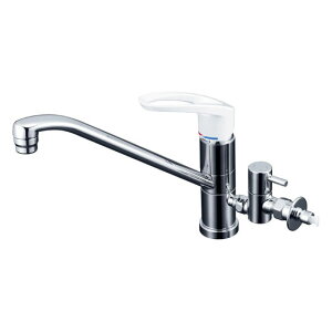 流し台用シングルレバー式混合栓 回転分岐止水栓付 ※取寄品 KVK KM5041CTU