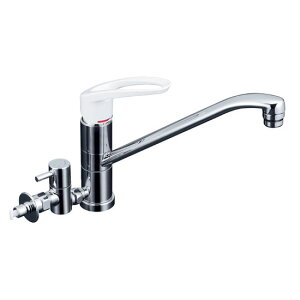 流し台用シングルレバー式混合栓 回転分岐止水栓付 ※取寄品 KVK KM5041HTU