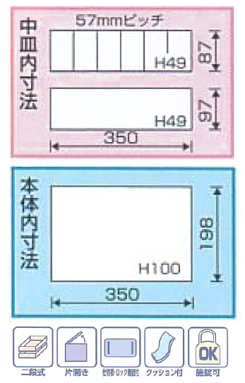 楽天市場】RSD高級二段式ボックス(RSD-350・グリーン) リングスター
