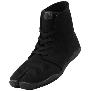 スポーツジョグ2 黒 24.5cm 取寄品 丸五 SPJOG2-BK-245 ( 足袋型 スニーカー 靴ひも メッシュ ミドルカット )