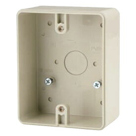 露出スイッチボックス(防水コンセント用) 側面ノック22(25)x2 ベージュ 1個 取寄品 未来工業(MIRAI) PVR-W0BCJ ( ボックス 電設資材 コンセントボックス 防水 高耐候性 耐衝撃 )