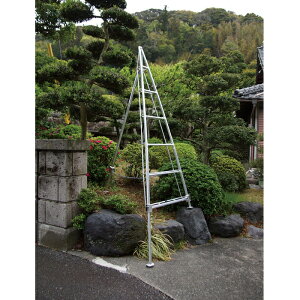 アルミ松葉型首振り三脚(支柱と両脚スライドタイプ) 受注生産 メーカー直送 代引不可 ナガノ NASWSU-5 ( 三脚 梯子 プロ用 アルミ製 A7000系 軽量 日本製 )