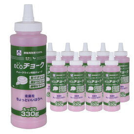 エコチョーク 赤 330gx10 1箱10本価格 取寄品 たくみ 2264 ( ECO チョークライン アップサイクル 粉チョーク 卵殻 )