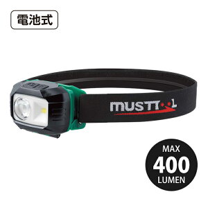 電池式ヘッドライト MHL-F401D 400LM 取寄品 イチネンMTM ミツトモ 87677 ( 明るい 電池式 作業灯 防水 コンパクト 可動式 )