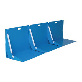 折りたたみ式みずからガード 700x500x400mm 3枚組 ブルー メーカー直送 日本緑十字社 380414 ( みずからガード 折りたたみ式 水止シート 止水板 )