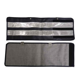 反射脚絆〈紺/白〉2枚入 取寄品 ミズケイ 4100002 ( 安全 警備 保安 夜間工事 )