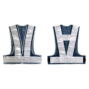 メッシュ安全ベスト(90mm幅反射タイプ) 紺/白反射 フリーサイズ 安全ベスト(紺/白) 取寄品 日本緑十字社 238014 ( 安全ベスト(紺/白) )