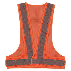メッシュ反射ベスト 反射幅50mm 蛍光オレンジメッシュ地/シルバー反射 軽涼メッシュベスト50-KO 取寄品 日本緑十字社 238273 ( メッシュ反射ベスト メッシュベスト 安全ベスト 反射ベスト 通気