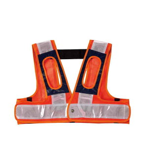 フルハーネス用安全ベスト 橙メッシュ地/白反射 FH用ベスト(橙/白) フリーサイズ ショート丈 取寄品 日本緑十字社 238234 ( フルハーネス用安全ベスト フルハーネス用 フルハーネス対応 メッシ
