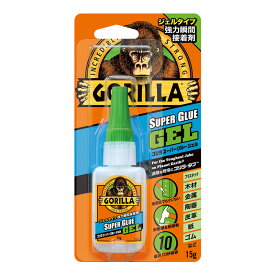 ゴリラ スーパーグルー ジェル 強力瞬間接着剤 15g 取寄品 ゴリラグルー (GORILLA GLUE ) 1786 ( 耐衝撃 耐振動 最速10秒接着 超強力 耐水 屋内 屋外 耐熱 104度 凸凹 湿気 接着 平滑面 広い 狭い 補修 金属 木材 石材 陶器 プラスチック ガラス ゴム 現場 工場 )