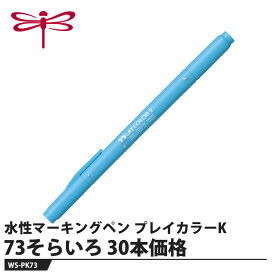 Tombow 水性マーキングペン プレイカラーK 73そらいろ【30本セット】 取寄品 トンボ WS-PK73