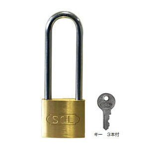 シリンダー南京錠(ステンツル長)【同一鍵】30mm(1箱・12個価格) SOL HARD NO.2500