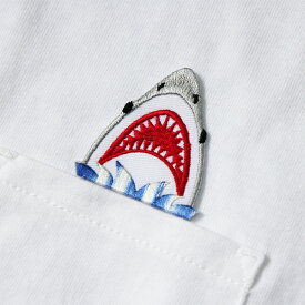 サメ ワッペン 鮫 シャーク ジョーズ 刺繍ワッペン アイロンワッペン アップリケ 刺繍 アイロン接着 海の生き物 魚 海洋生物 男の子 女の子 子供 大人 入園準備 入園グッズ 【wap-121】