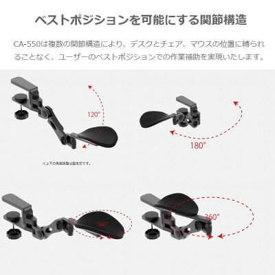 楽天市場 決算sale 訳あり 箱潰れ Area 特別塗装色 マットブラック Ca 550 アームレスト リストレスト マウスパッドレス Eスポーツ ゲーミング 高齢者のデスクワークサポート イラストや製図など長時間の在宅ワークサポート 手首 腕の疲労 肩こりの軽減に