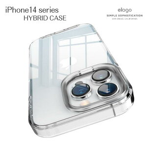 elago HYBRID CASE for iPhone14 14Plus 14Pro 14ProMax �N���A �V���v�� ���C�����X�[�d ���킢�� �ϏՌ� �V�[�� �X�e�b�J�[ �`�F�L �v���N�� �`�P�b�g �C���X�g �A�����W �C���i�[�V�[�g