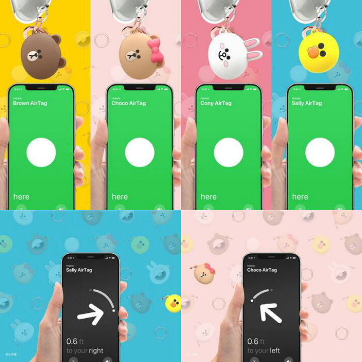 楽天市場 Elago Airtagケース ラインフレンズ 公式ライセンス品 Line Friends カラビナ付き ブラウン チョコ コニー サリー エラゴ かわいい キャラ 保護 バンパー タグ キズ防止 保護 カラビナ かわいい エアタグ エアータグ エアリアダイレクト楽天市場店