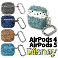 AirPods5 第5世代 AP5 AirPods4 ケース カバー AP4 ハード ディズニー キャラ カラビナ付 レザー調 Disne…