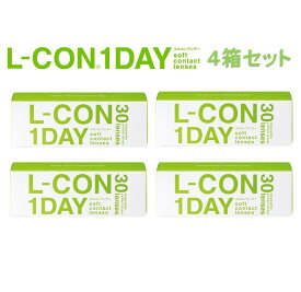 コンタクト 送料無料 L-CON 1DAY エルコンワンデー 4箱120枚入り 14.0mm 透明 コンタクトレンズ BC8.7mm BC9.00mm コンタクトレンズ コンタクト 1DAY ワンデー 1日 使い捨て 度あり