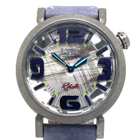 【中古】＼7日も超お買い得！最大14.5%OFF+P還元！／腕時計 メンズ アイティーエー I.T.A リベッレ Ribelle 22.00.05 クォーツ クロノグラフ ヴィンテージ シルバー 革ベルト