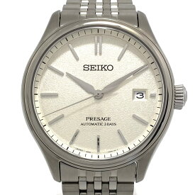 【中古】＼7日も超お買い得！最大14.5%OFF+P還元！／腕時計 メンズ セイコー プレサージュ Classic Series SARX121 6R55-00H0 セイコーグローバルブランドコアショップ専用モデル 自動巻 裏スケ シルバー デイト表示 10気圧防水