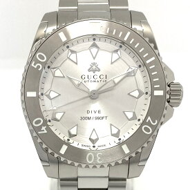 【中古】＼7日も超お買い得！最大14.5%OFF+P還元！／腕時計 メンズ グッチ GUCCI ダイブ DIVE YA136354 自動巻 シルバー 300m防水