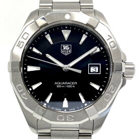 中古 腕時計 メンズ タグホイヤー TAG HEUER アクアレーサー WAY1110 BA0928 クォーツ 黒 デイト表示 300m防水