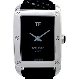 中古 腕時計 メンズ トムフォード TOM FORD N.003 TFT003001 クォーツ 黒 2針 革ベルト