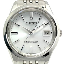 中古 腕時計 メンズ シチズン CITIZEN ザ・シチズン The CITIZEN AQ4041-54A A060-T024874 ソーラー エコドライブ シルバー デイト表示 チタニウム 10気圧防水
