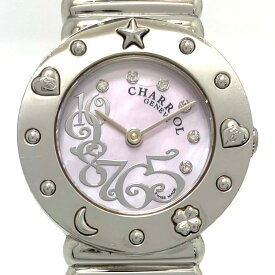 【中古】＼初売りSALE！最大13%OFF+P還元！／中古 腕時計 レディース フィリップシャリオール PHILIPPE CHARRIOL サントロペ 028/2 01983H クォーツ ピンクシェル 6P 2針 バングル チャーム