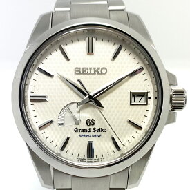中古 腕時計 メンズ セイコー SEIKO グランドセイコー SBGA025 9R65-0AG1 スプリングドライブ 白 デイト表示 パワーリザーブ 10気圧防水 OH済み