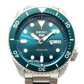中古 腕時計 メンズ セイコー SEIKO 5スポーツ SBSA011 4R36-07G0 自動巻 グリーン 裏スケ デイデイト表示（日本語・英語） 10気圧防水