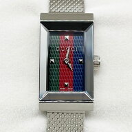 中古 腕時計 レディース グッチ GUCCI Gフレーム YA147510 147.5 クォーツ シェリーライン 2針 スクエア …