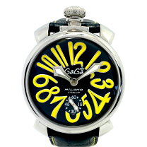 レア✨ガガミラノ クロノ マヌアーレ 48MM ラバーベルト メンズ 腕時計 