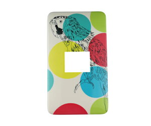 XCb`v[g(1p)RSECR / Switch plate (for 1 switch) Macaw