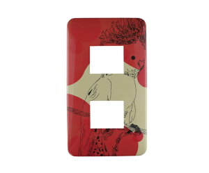 XCb`v[g(2p)N}TJIE / Switch plate (for 2 switches) Pink Cockatoo