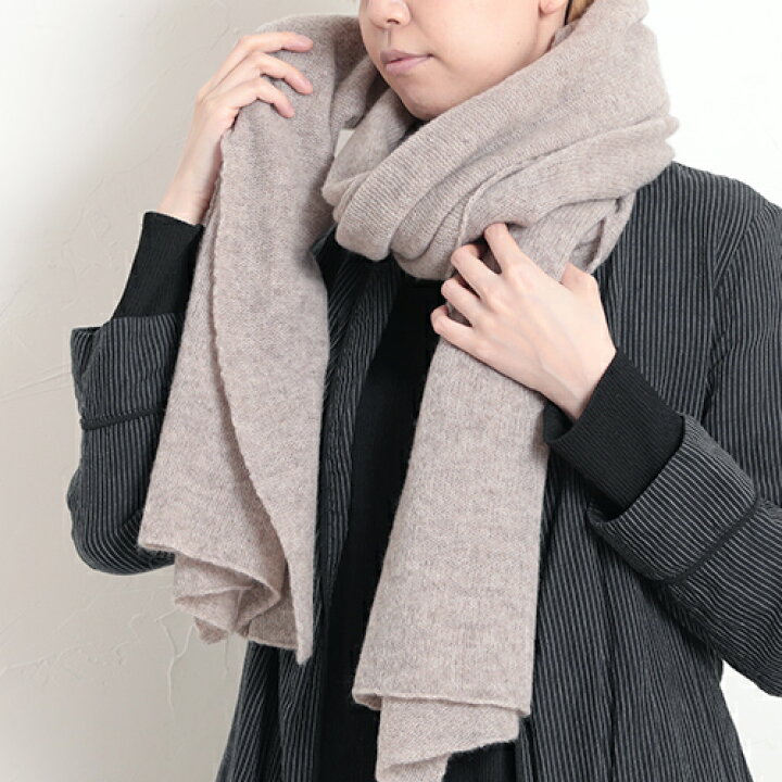 楽天市場】【AND WOOL カシミヤ糸で編んだ大判ストール】【2025winter 
