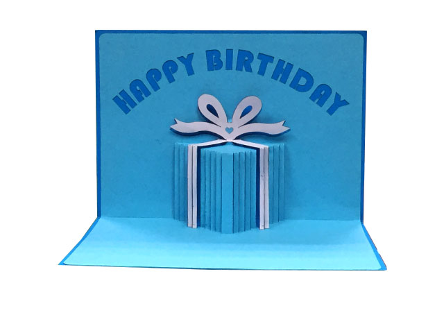 １点ずつ手作りの心をこめたカードです 閉じた状態の画像をクリックするとアニメーションで見られます 誕生日祝い ポップアップグリーティングカード ポップアップカード グリーティングカード あいさつ状 ハッピーバースディ Happy Birthday 開けるとプレゼント