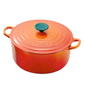 ルクルーゼ（ル・クルーゼ） ココットロンド 2501 22cm オレンジ （LE CREUSET）