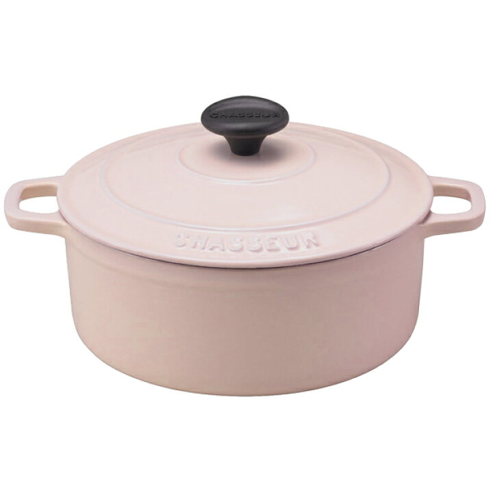 楽天市場】シャスール（CHASSEUR） ラウンドキャセロール 24cm ピンク 