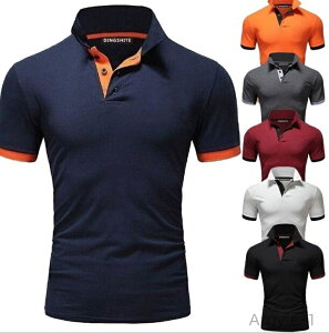 【送料無料】夏 スポーツ おしゃれ ゴルフウェア トレンド 無地 ファッション 運動 半袖 大きいサイズ トップス メンズ ポロシャツ
