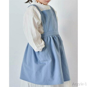 【送料無料】キッズ用 子ども用 前掛け 首掛け ポケット付き 無地 ギャザー 後ろリボン キッチン用品 掃除 料理 家事 お手伝い 可愛い シンプ