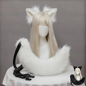 【送料無料】耳 カチューシャ 特大 動物 しっぽ セット 猫 きつね 犬 狼 ハロウィン仮装 衣装 ハロウィン コスチューム用小物 猫コスプレ ふわふわ 猫耳 カチューシャ